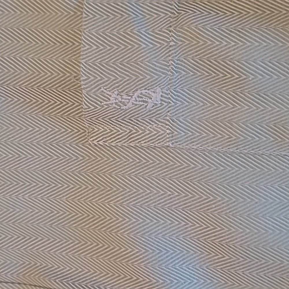 Ysl Herringbone Pattern Button Down Shirt With Lo… - image 3